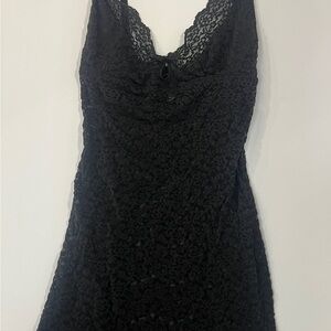 Victoria's Secret Black Lace Chemise